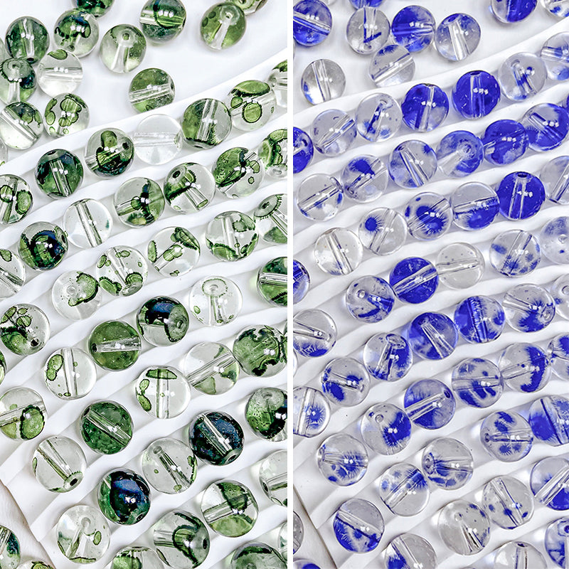 [B102] Dancing Ink (10mm Glass Beads)