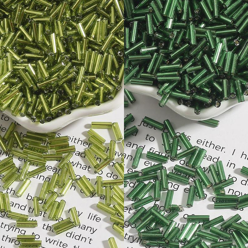 New!🆕[S147] Silver-Lined Tube Beads