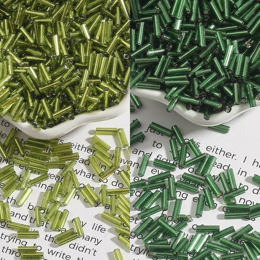 New!🆕[S147] Silver-Lined Tube Beads