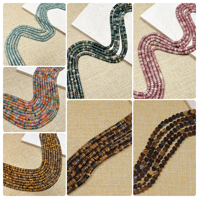 Sale🔥[B217] 2*4mm Nature Crystal/Stone Rondelle Beads Strings