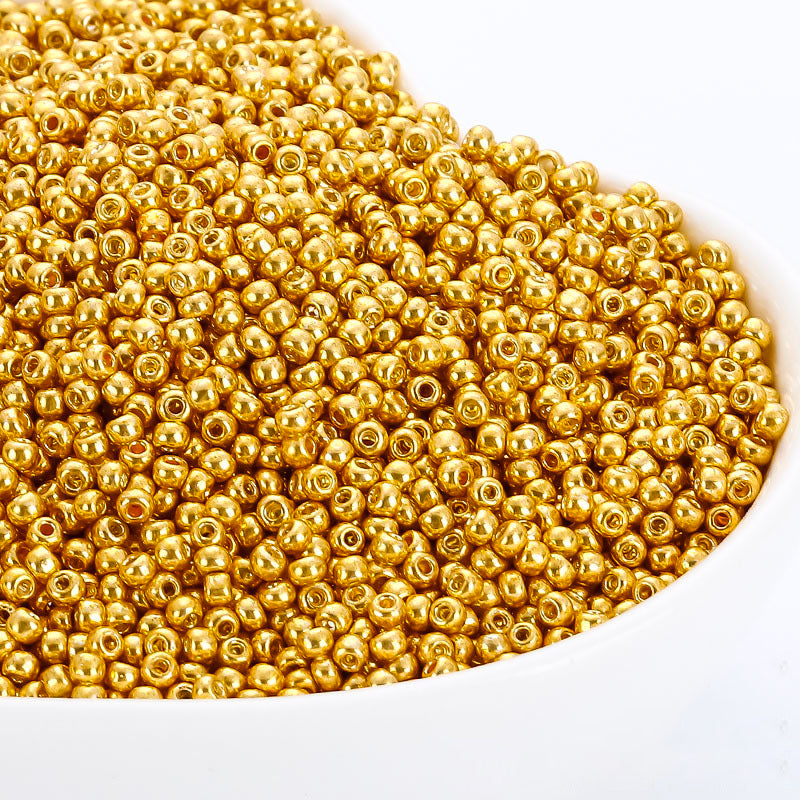 [S164] 2mm Glass Metallic Color Seed Beads