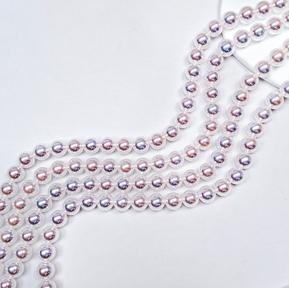 🧚‍♀️[B354] Mirror-Luster Glass Pearl Beads, Akoya Style