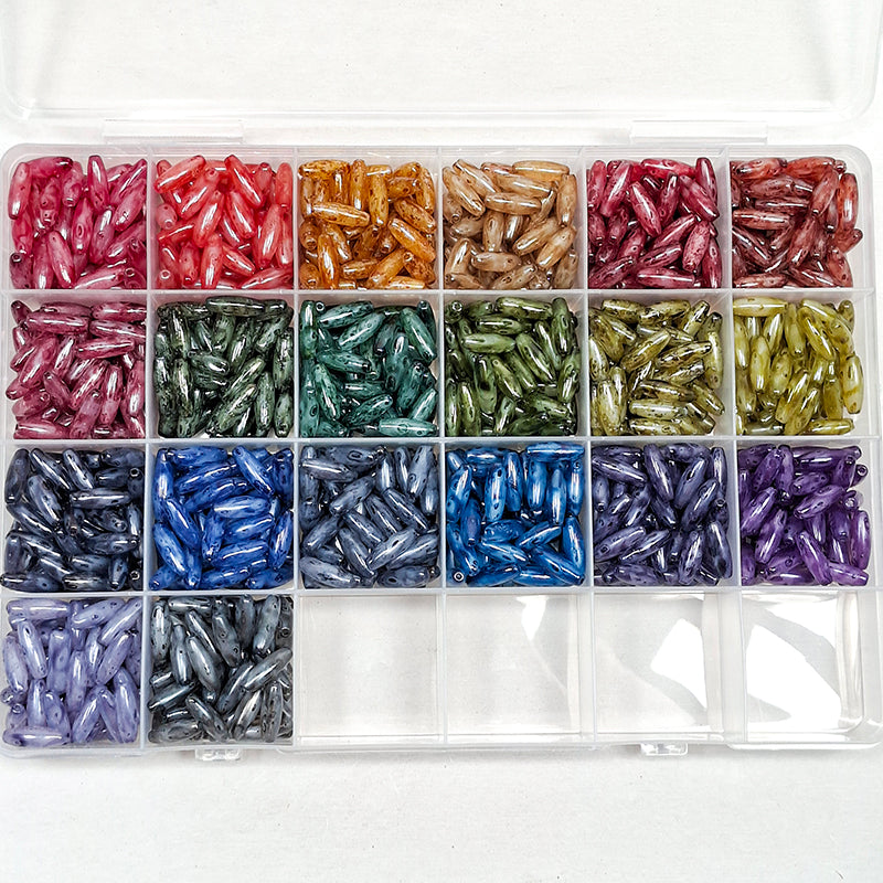 [S696] Jelly Picasso Rice Beads