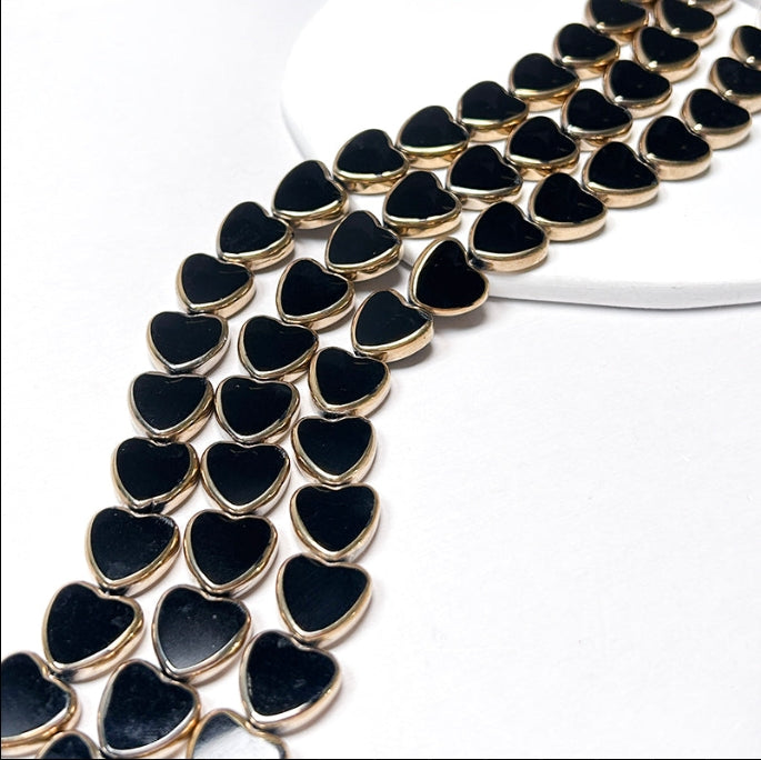 [B380] Gilded Glass Beads