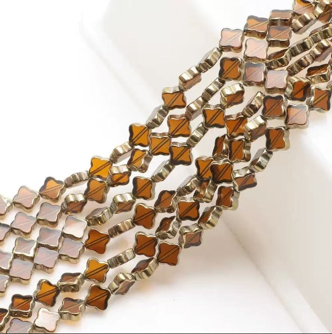 [B380] Gilded Glass Beads