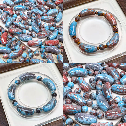 New!🆕[B513] Sky‑Ember Cradle (11*25mm Half Bangle Beads)