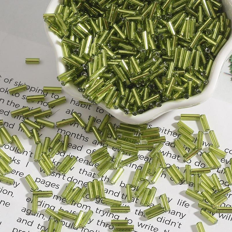 New!🆕[S147] Silver-Lined Tube Beads
