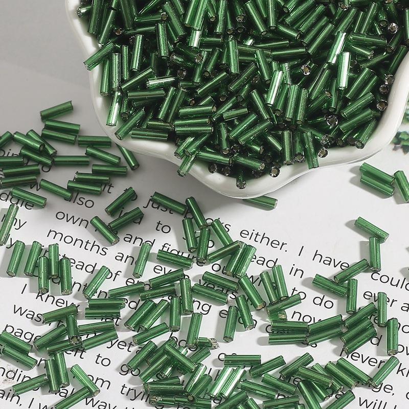 New!🆕[S147] Silver-Lined Tube Beads