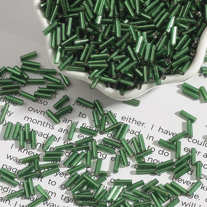 New!🆕[S147] Silver-Lined Tube Beads