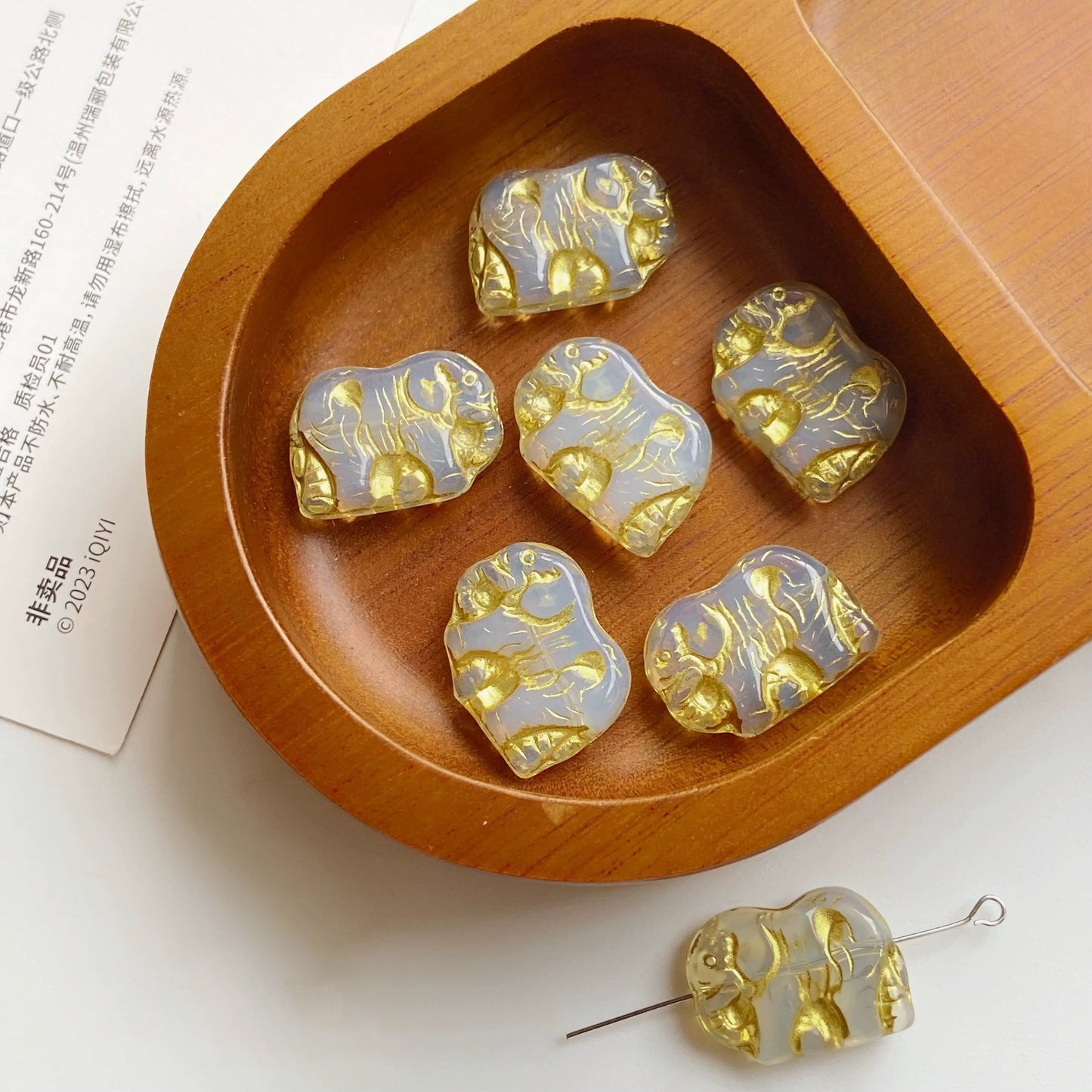 🏛️[B143] Vintage Glass Beads Charms