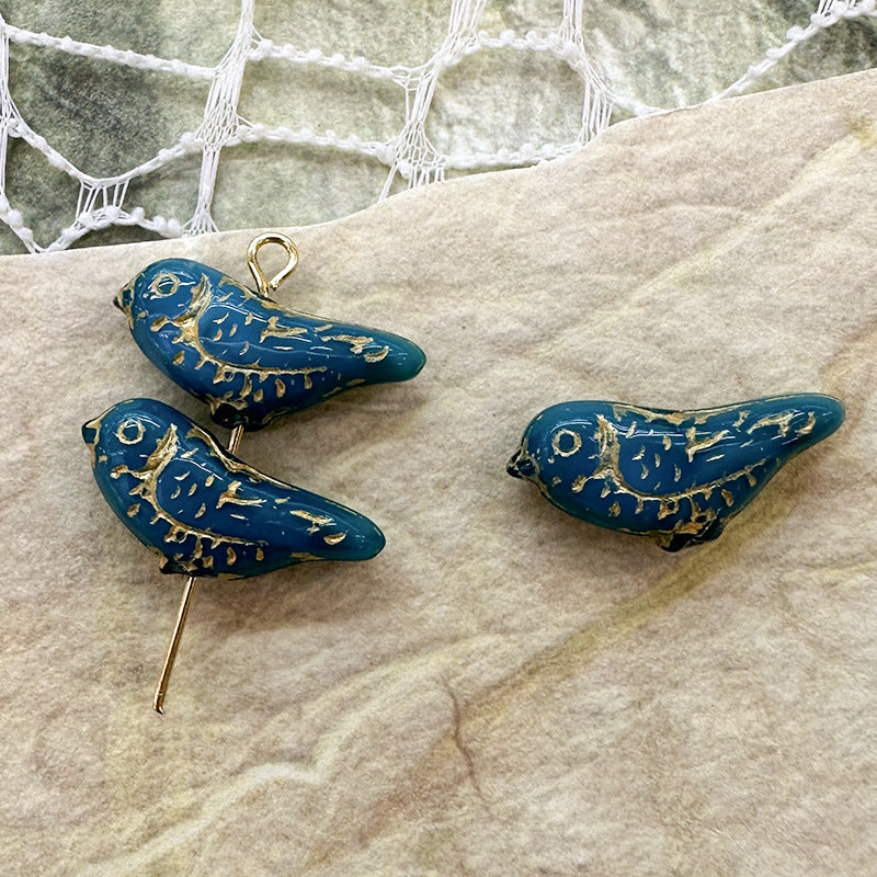🏛️[B143] Vintage Glass Beads Charms