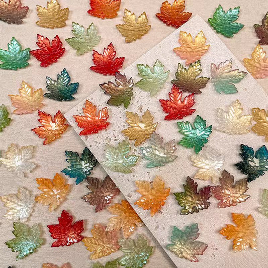 🍁[B157] 20mm Maple Leaves (Glass)