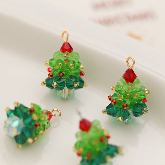 New!🆕 [E144] Handmade Glass Christmas Tree Pendant