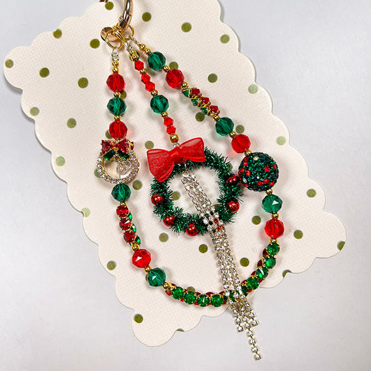 New!🆕🎄[B168] Christmas Wreath (All-Inclusive Phone Charm Beading Kit)