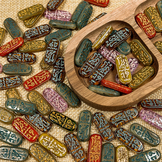 New!🆕[B171] Egyptian Totem Glass Beads Charms