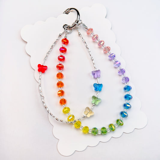 Sale🔥[B121] 8mm Rainbow Beads Strings (Glass)
