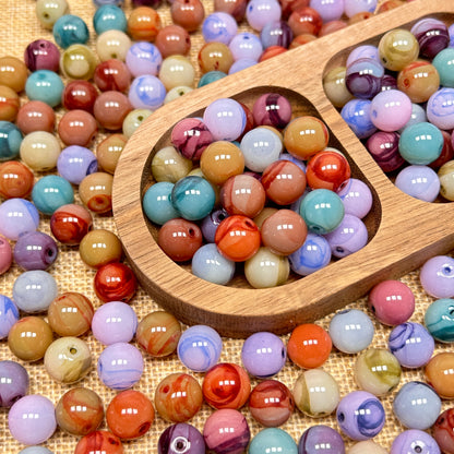 🎉[B197] Watercolor Swirls (12mm Glass)