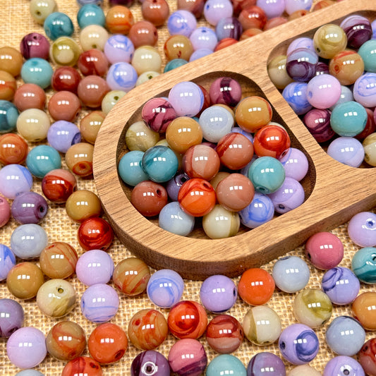 🎉[B197] Watercolor Swirls (12mm Glass)