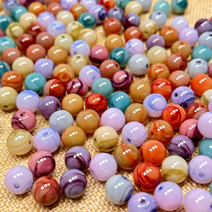 🎉[B197] Watercolor Swirls (12mm Glass)