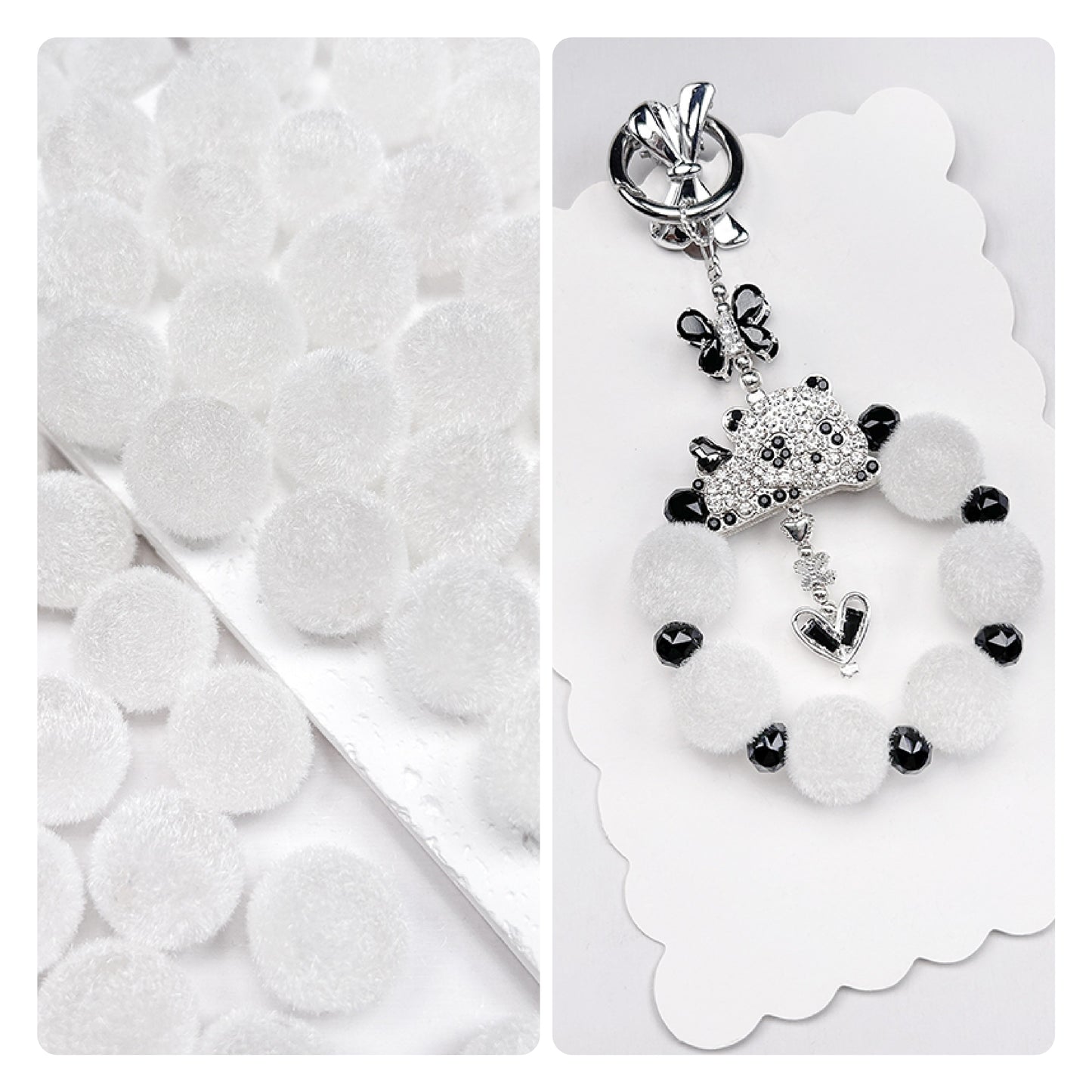 🟣🟡🟢New!🆕[B189] Acrylic Fluffy Pom Poms