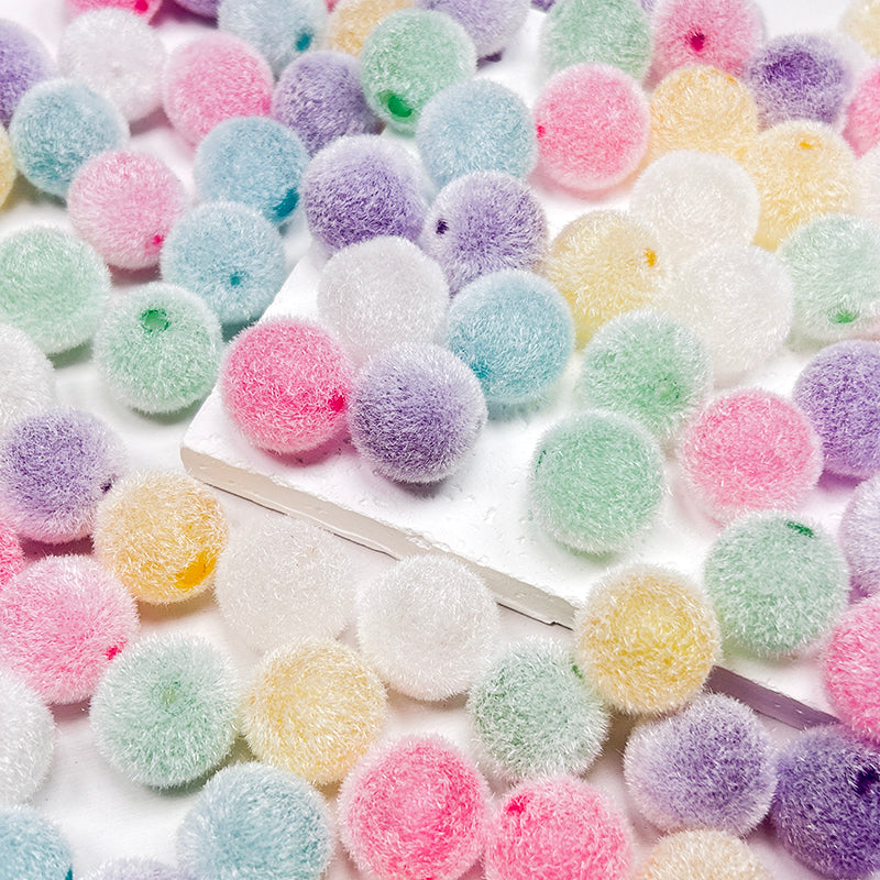 🟣🟡🟢New!🆕[B189] Acrylic Fluffy Pom Poms