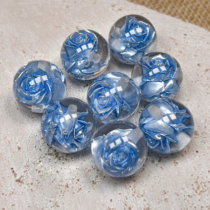 🌹New!🆕[B214] 16mm Rose Resin Beads Charms