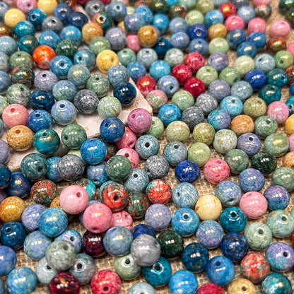 🎨New!🆕[B221] Oil Painting Glass Beads