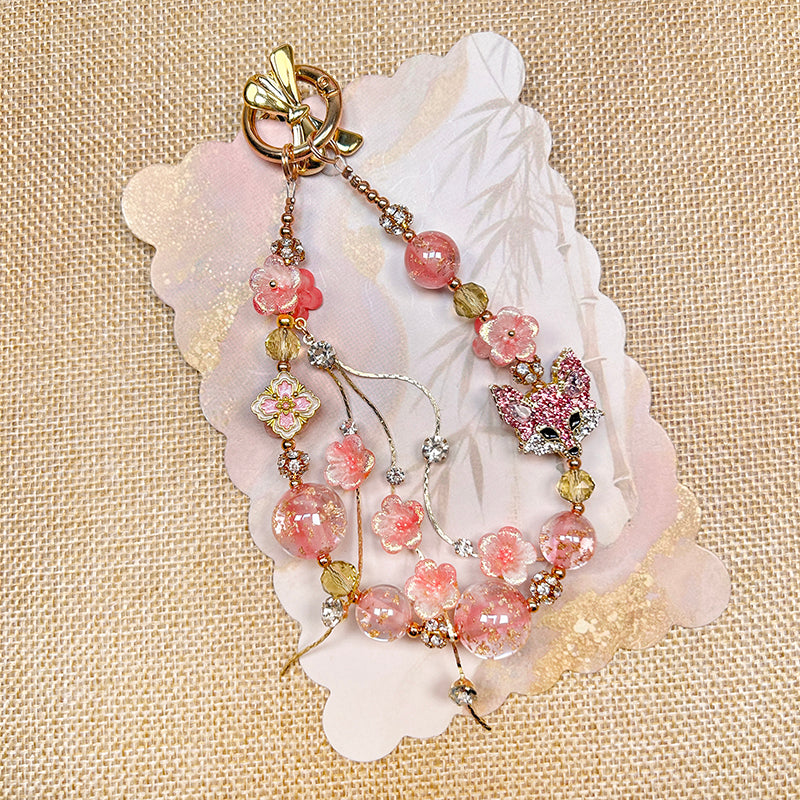 🦊New!🆕[B222] Fox Blossom(Phone Charm Beading Kit)