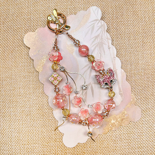 🦊New!🆕[B222] Fox Blossom(Phone Charm Beading Kit)