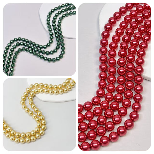 Sale🔥[B223] Christmas Color Beads Strings (Glass)