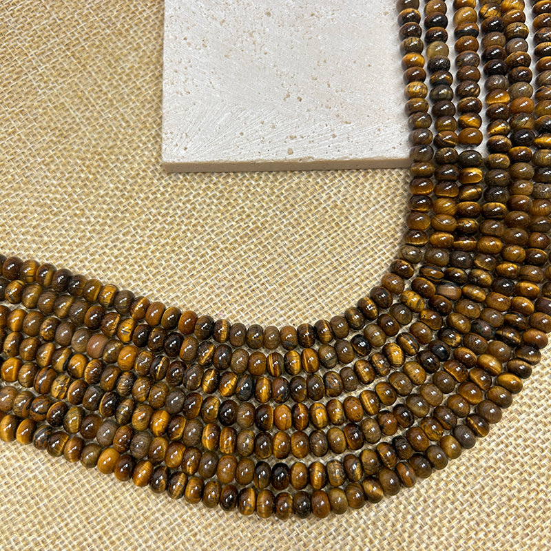 New!🆕[B234] 4*6mm Nature Stone Donut Beads