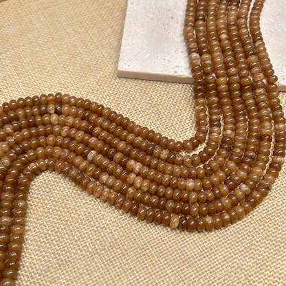 New!🆕[B234] 4*6mm Nature Stone Donut Beads