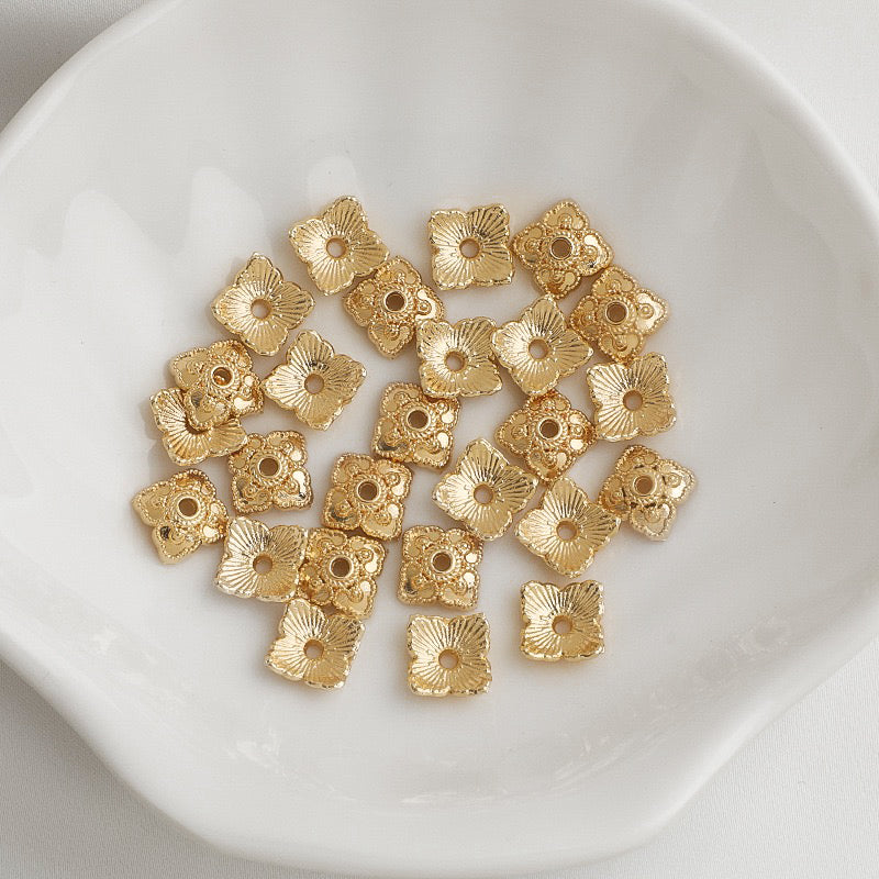 New!🆕[E173] 7mm Square Flower Spacers