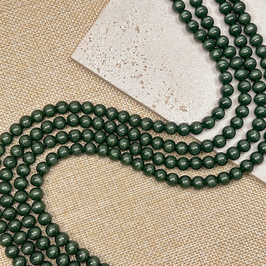 New!🆕[B240] 8mm Green Sand Stone Glass Beads