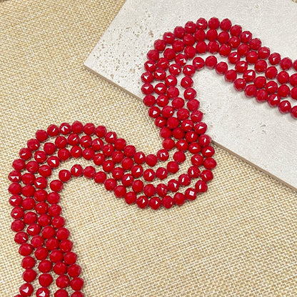 Sale🔥[B238] Red Glass Crystal Beads String