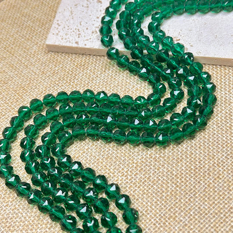 Sale🔥[B239] Emerald Green Glass Crystal Beads String
