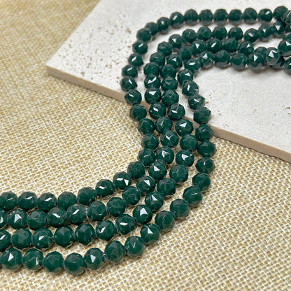 Sale🔥[B239] Emerald Green Glass Crystal Beads String