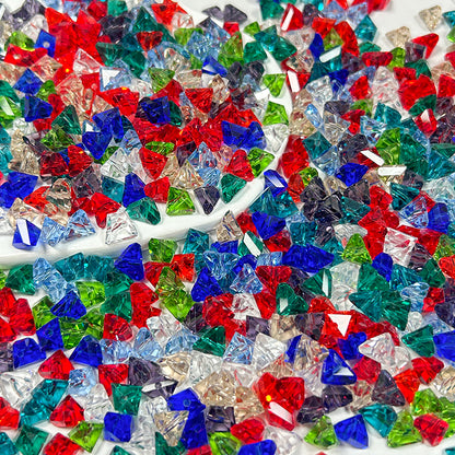 New!🆕[S265] 8mm Faceted Triangle Glass Crystal Beads