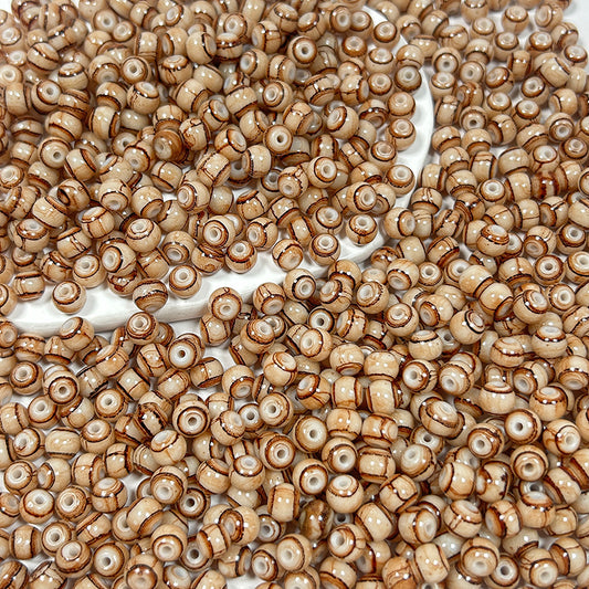 New!🆕Sale[B248] 6mm Wood Color Glass Beads