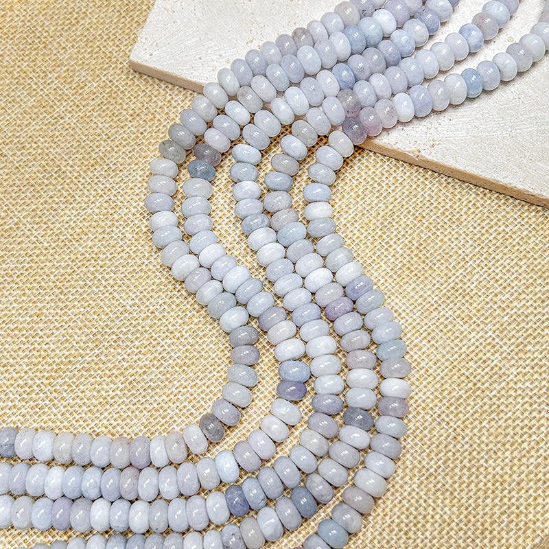 New!🆕[B251] Pestal Blue Chalcedony Beads (Natrural Stone,Crystal)