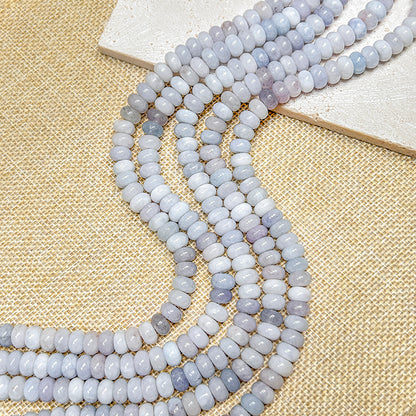 New!🆕[B251] Pestal Blue Chalcedony Beads (Natrural Stone,Crystal)
