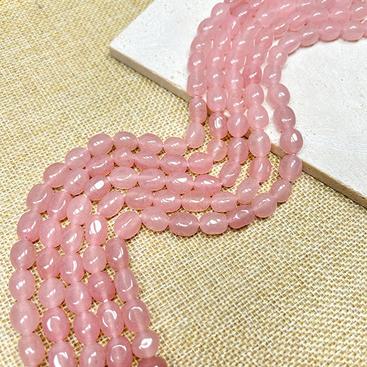 New!🆕[B271] Pink Chalcedony Beads (Natrural Stone,Crystal)