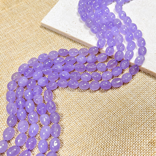 New!🆕[B296] Purple Chalcedony Pebble Beads (Natural Stone,Crystal)