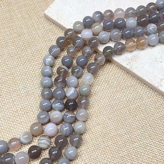 New!🆕[B269] 10mm Grey agate beads