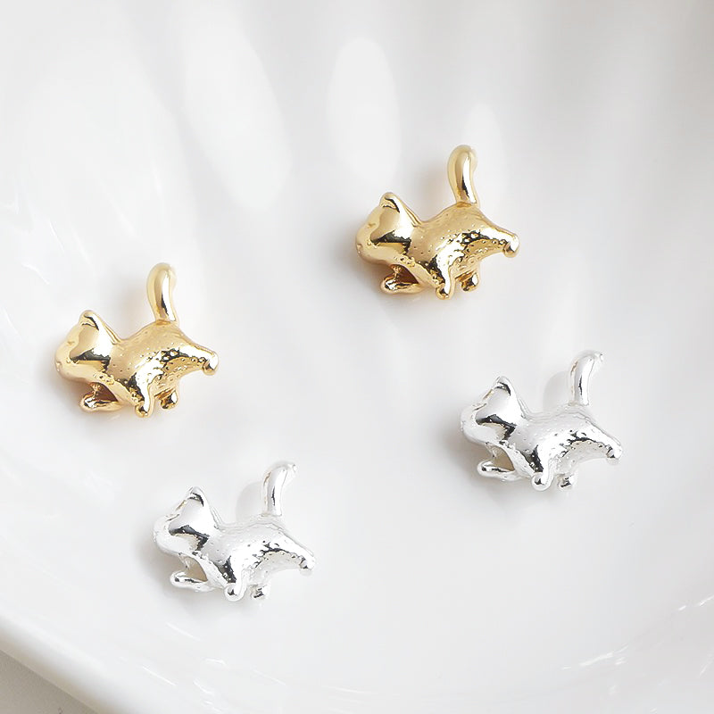 🐈New!🆕[E185] Copper Cat Bead Charm