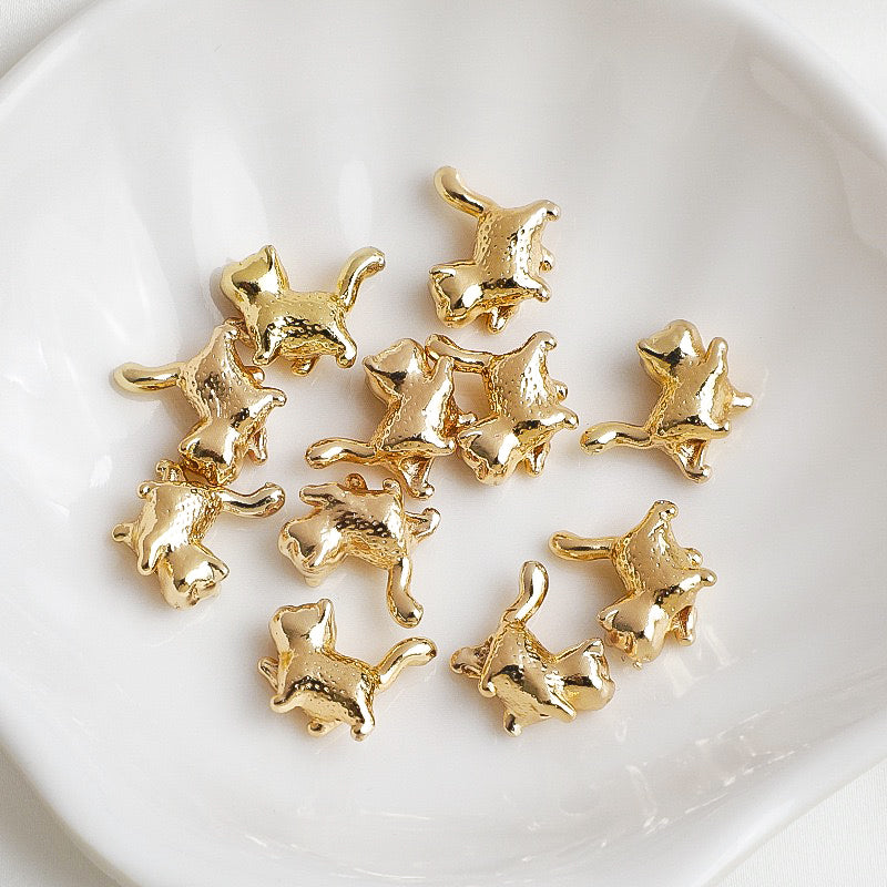 🐈New!🆕[E185] Copper Cat Bead Charm