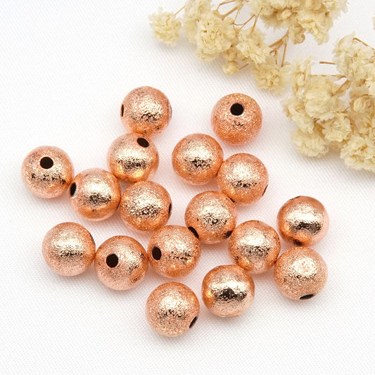 [B279] 8mm Copper Round Spacer Beads
