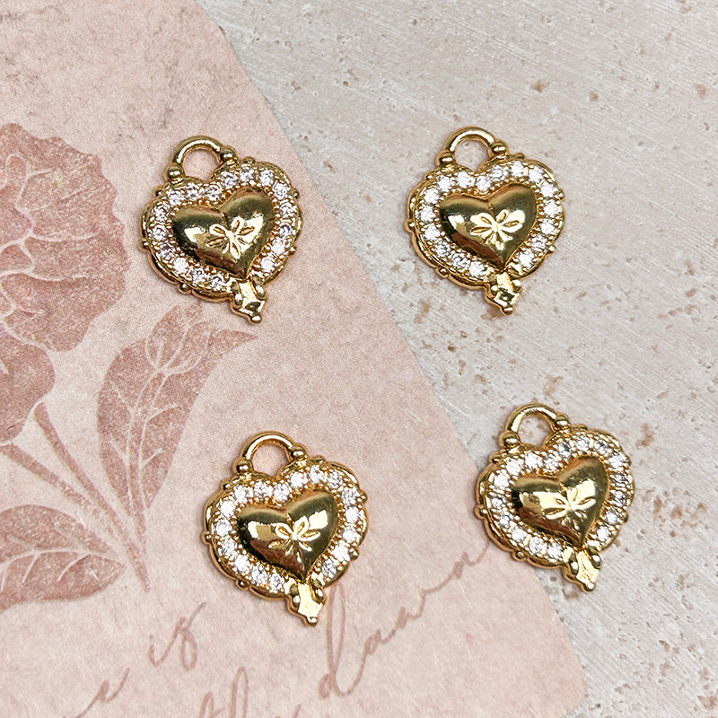 💛[E205] Copper Heart-Shaped Charm