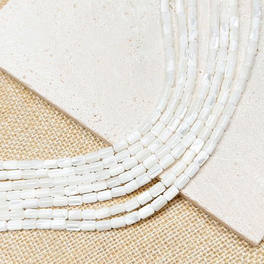 New!🆕[N181] 5*6mm Natural Trochus Shell Cylinder Beads