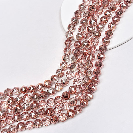 New!🆕[B295] Rosegold Faceted Crystal Glass Beads